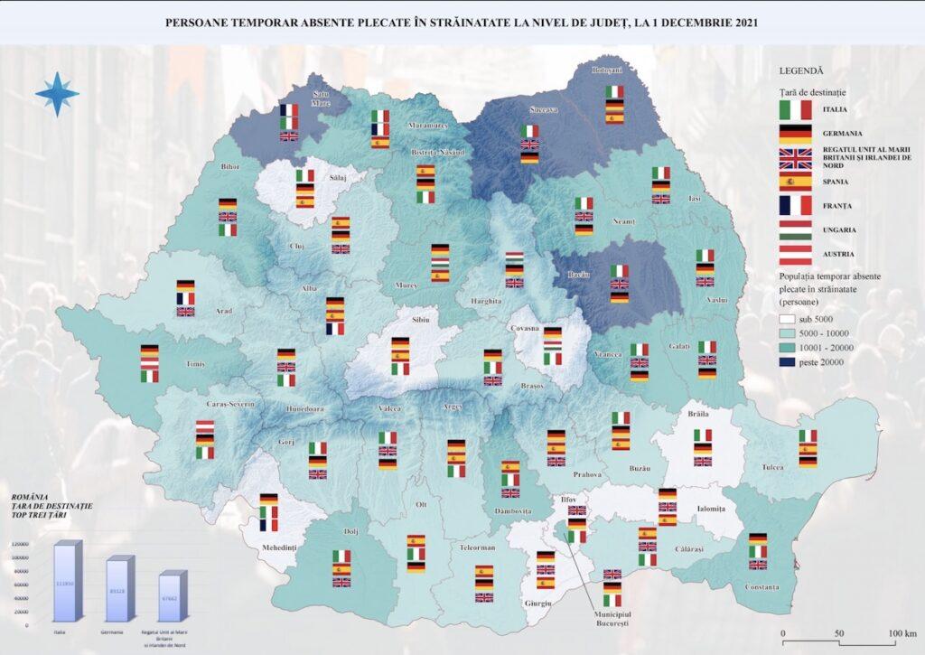 Unde pleacă rom&acirc;nii &icirc;n străinătate, faza pe județe. Preferințele clujenilor te vor surprinde