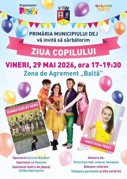 Eveniment dedicat copiilor, &icirc;n Zona de Agrement ,,Baltă&rdquo; din Dej: muzică, dans, teatru, ateliere și distracție pentru cei mici