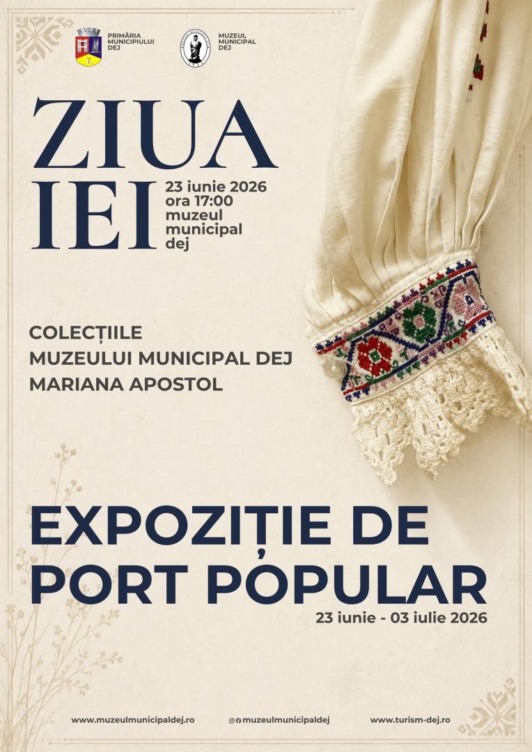 Ia rom&acirc;nească, celebrată la Dej! Expoziție specială cu costume populare și piese rare din Transilvania