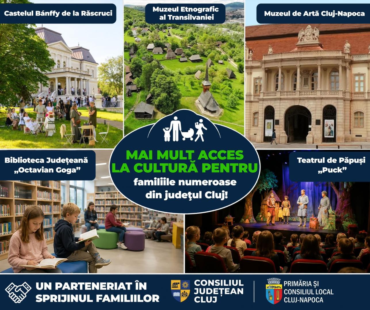 Clujul sprijină familiile numeroase: acces gratuit și reduceri la muzee, teatru, filarmonică și transport public