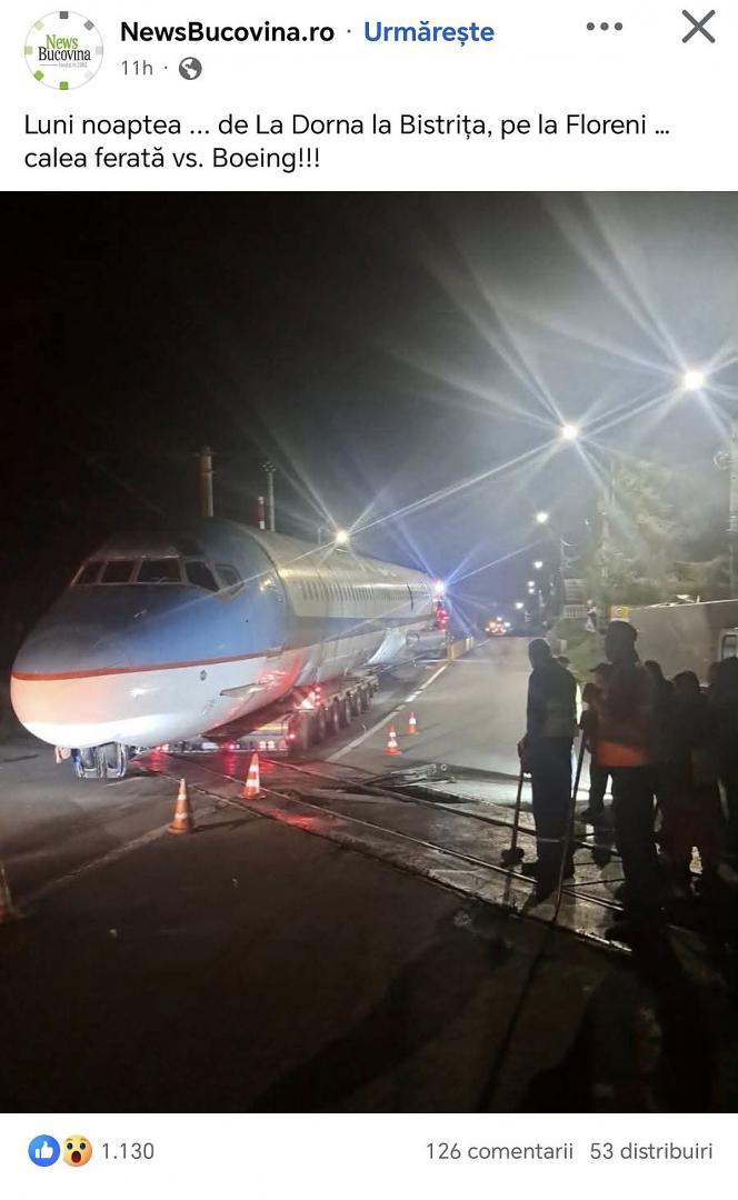 ȘOC &icirc;n Cluj-Napoca: Avion, pe o stradă din oraș / Trafic blocat &icirc;n ambele sensuri
