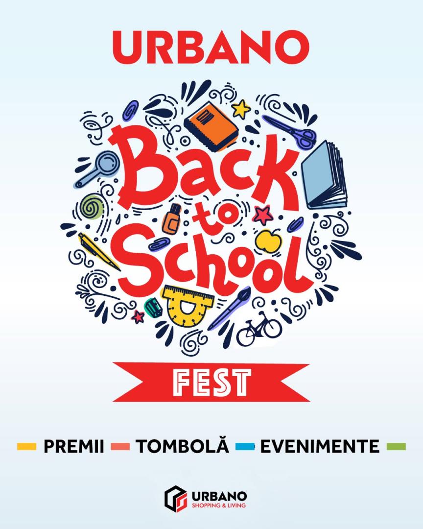 Back to School Fest la URBANO Shopping & Living. O lună plină de oferte, concursuri și activități pentru &icirc;ntreaga familie