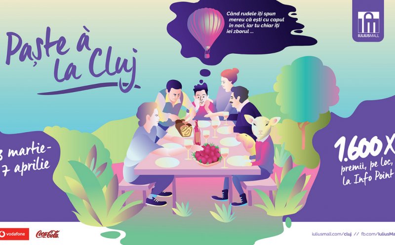 Iulius Mall îţi propune  să sărbătoreşti un Paşte a la Cluj, cu peste 1.600 de premii care invită la distracţie şi relaxare