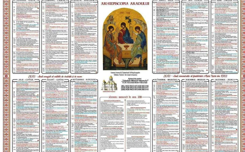 Calendar Ortodox Aprilie 2018