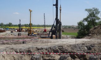 Autostrada Transilvania. IMAGINI cu şantierul autostrăzii ce trece de două ori Mureşul
