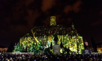 Centrul Clujului a prins viaţă! Video mapping în Unirii, de Zilele Clujului