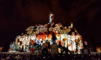 Centrul Clujului a prins viaţă! Video mapping în Unirii, de Zilele Clujului