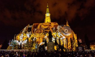 Centrul Clujului a prins viaţă! Video mapping în Unirii, de Zilele Clujului
