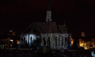 Centrul Clujului a prins viaţă! Video mapping în Unirii, de Zilele Clujului