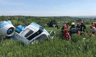 Elicopter prăbuşit în zona unui deal din Turda. Avea doi pasageri la bord
