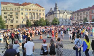 O nouă zi de proteste în centrul Clujului: ”Viitor european, nu ca în Teleorman”