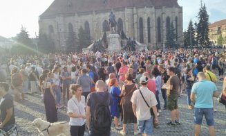 O nouă zi de proteste în centrul Clujului: ”Viitor european, nu ca în Teleorman”