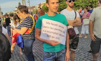 O nouă zi de proteste în centrul Clujului: ”Viitor european, nu ca în Teleorman”