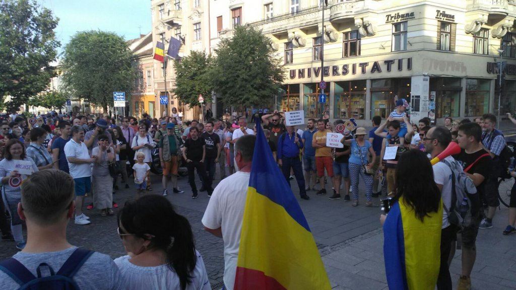 Un nou protest împotriva Guvernului Dăncilă și a președintelui PSD