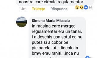 Accident la ieşirea din Cluj. Un BMW "a zburat" peste un parapet, o roată s-a desprins cu totul