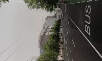 Modernizarea bulevardului 21 Decembrie: stații CTP mutate, o străduță devine 100% pietonală, pomișori în locul parcării din fața BRD - FOTO