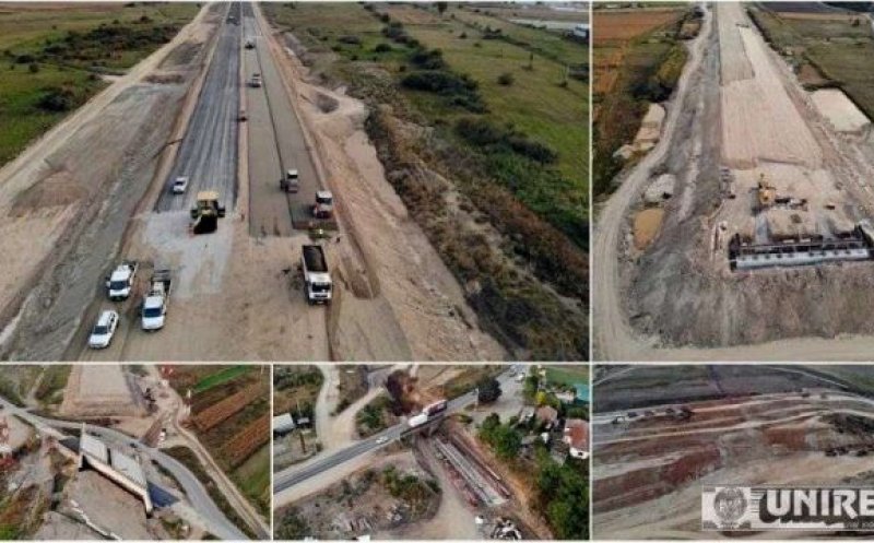 Asfalt pe încă un tronson al Autostrăzii Sebeş - Turda