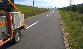 Marcaje rutiere pe 18 km de drum din Cluj