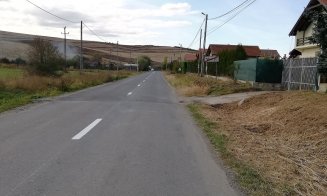 Lucrări de marcaje rutiere pe drumul judeţean 161A Apahida - Morişti