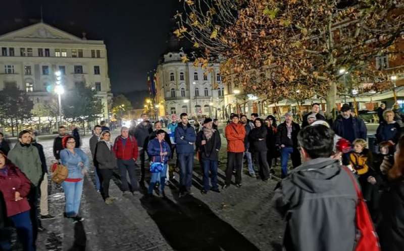 Protest în Cluj-Napoca, faţă de OUG 92 pe legile justiţiei: "Vrem justiţie liberă, neataşată politic"