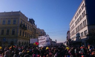 CENTENAR. 1 Decembrie cu proteste la Cluj: "Anul 101: România europeană, fără corupţi la putere"