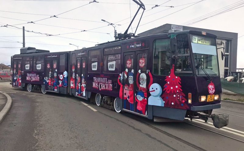 Bucuria celor mici: Tramvaiul lui Mos Craciun revine în Cluj-Napoca