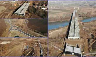 Autostrada Sebeș-Turda. Iarna se aşterne peste kilometri de terasament neprotejat