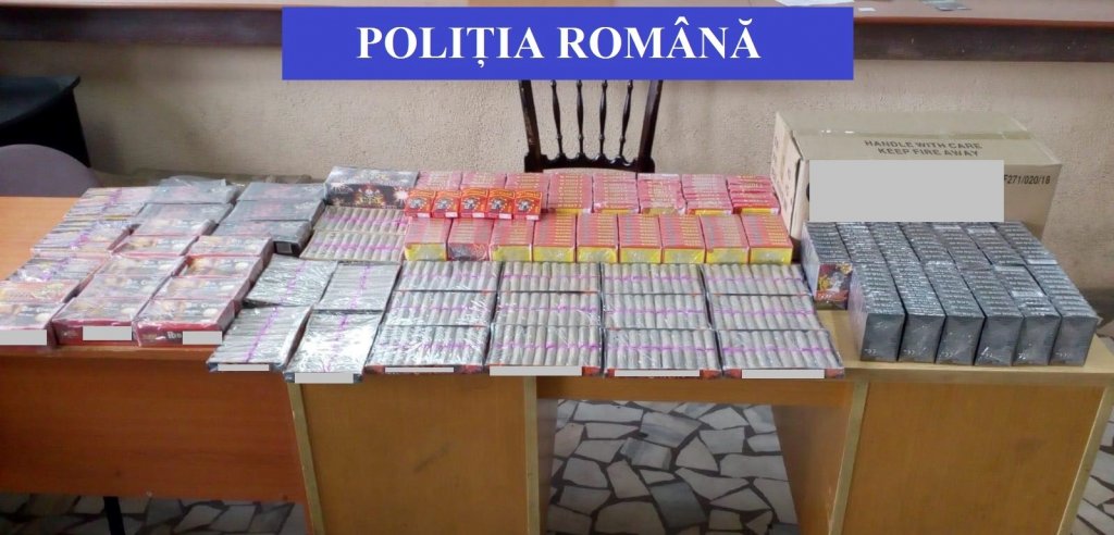 Captură impresionantă de materiale pirotehnice vândute ilegal la Cluj