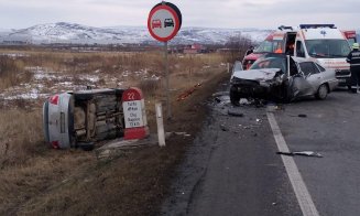 Accident pe centura Cluj - Apahida. Trei răniţi, trafic blocat