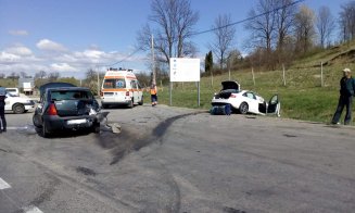 Accident în Şaula. Trafic blocat
