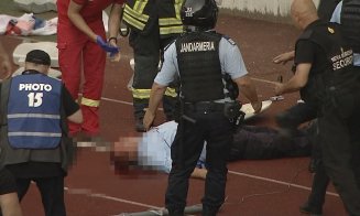 Jandarmul lovit în cap, la meciul "U" Cluj - Hermannstadt, la terapie Intensivă