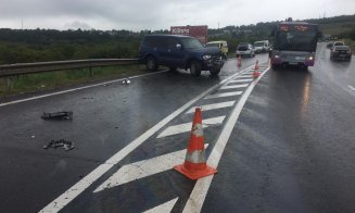 Accident cu victimă pe Feleac. Unul dintre șoferi a pierdut controlul volanului