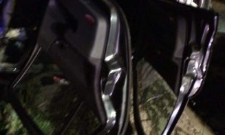 Autoturism răsturnat, patru persoane la spital