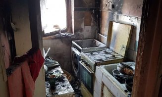 Un apartament din Turda era să sară în aer. A plecat din locuință lăsând aragazul aprins