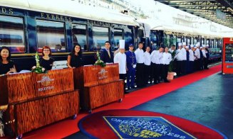 Luxosul Orient Expres a oprit la Cluj. Cum arată trenul
