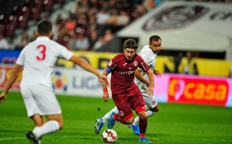 Primul eșec în Liga 1 pentru CFR Cluj. Campioana, îngenuncheată la Giurgiu, într-un meci cu trei eliminări