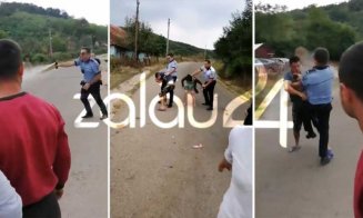 Bătaie generalizată între polițiști și săteni. Spray lacrimogen vs pietre și lemne