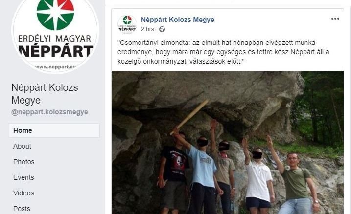 Poză incendiară pe Facebook cu președintele Partidului Popular Maghiar din Transilvania: Execută salutul nazist!