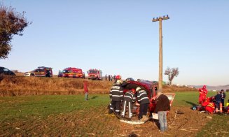 Accident grav între Vâlcele și Mărtinești. Mașină ieșită de pe drum, trei răniți