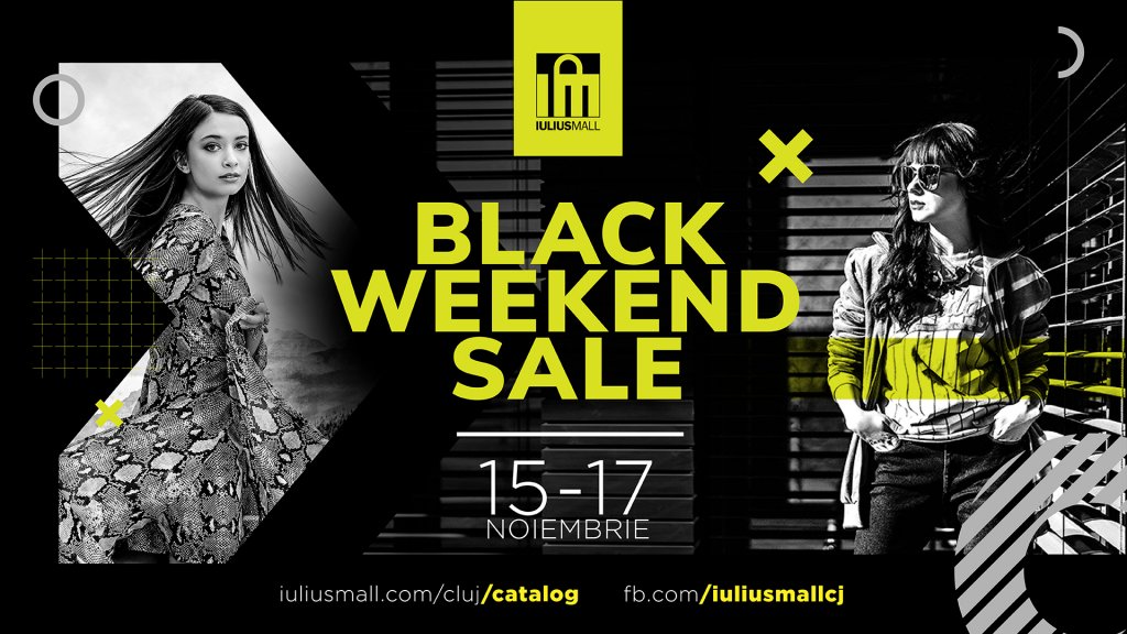 Vino să te bucuri de reduceri de până la 80% în Black Weekend Sale, la Iulius Mall Cluj