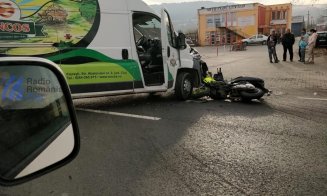 Motoscuterist rănit grav în Florești după ce a fost acroșat de o dubă