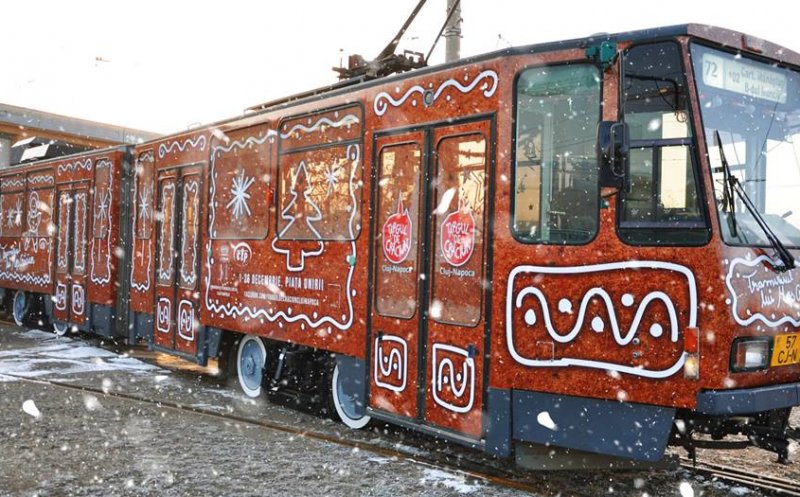 Cum circulă tramvaiul lui Moș Crăciun