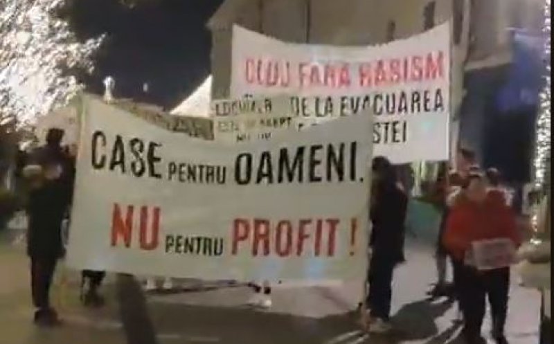 Protest la Cluj faţă de chiriile prea mari: „Vrem oraş de locuit nu pentru profit”