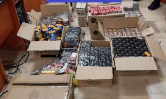Aproape 2 tone de articole pirotehnice, confiscate la Cluj