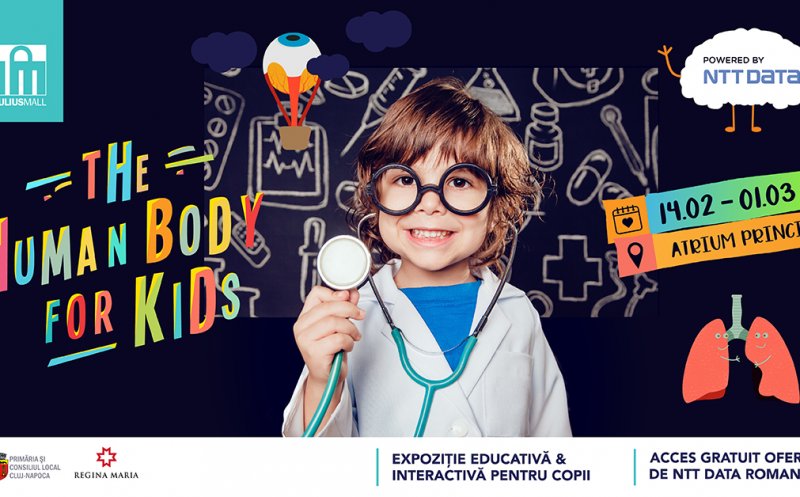 Oferă-i copilului tău e experiență inedită! La expoziția „The Human Body for Kids", de la Iulius Mall Cluj