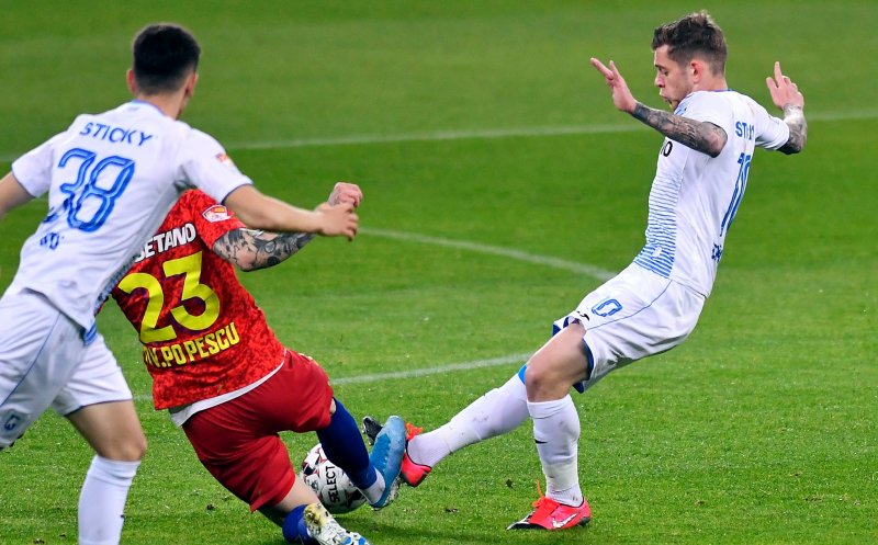 FCSB câștigă cu CS U Craiova și revine în lupta pentru titlu în Liga 1