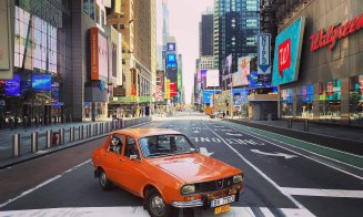 Şedinţă foto cu o Dacie 1300, în centrul New York-ului pustiit de Covid-19