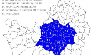 Care sunt comunele din Cluj unde te poți deplasa fără declarație pe proprie răspundere, dacă ești din Cluj-Napoca