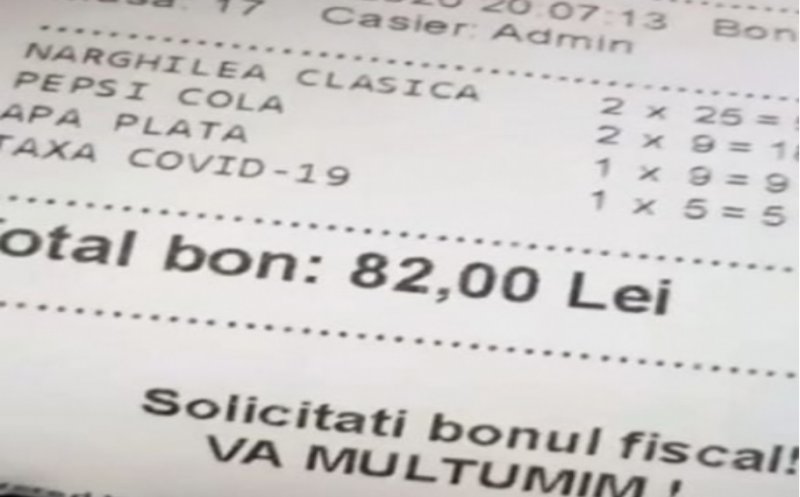 Patron de terasă sancţionat pentru taxa Covid-19 inclusă în bonurile fiscale