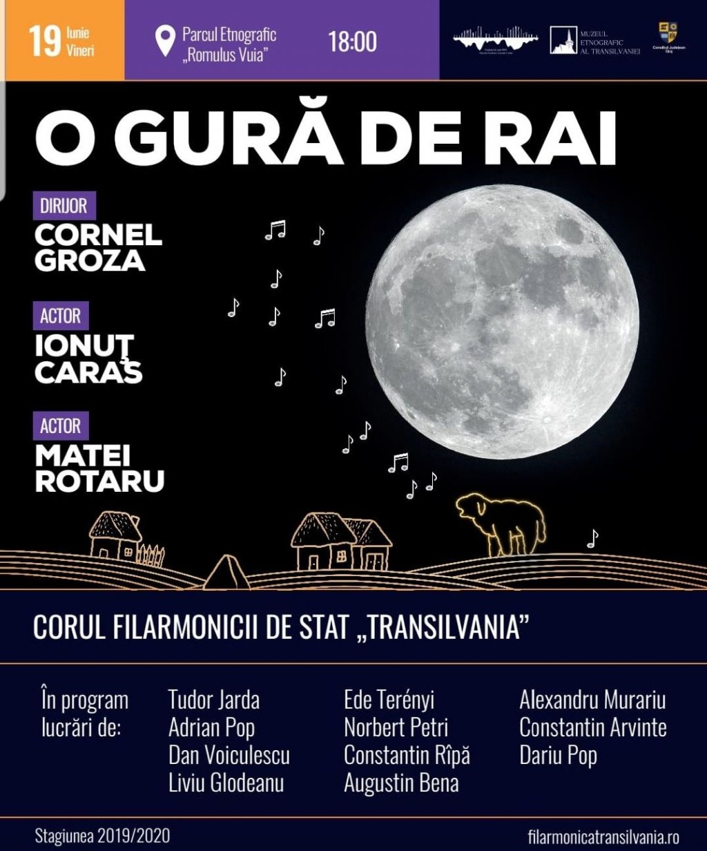 Concert al Filarmonicii Transilvania, în aer liber, în Parcul Etnografic